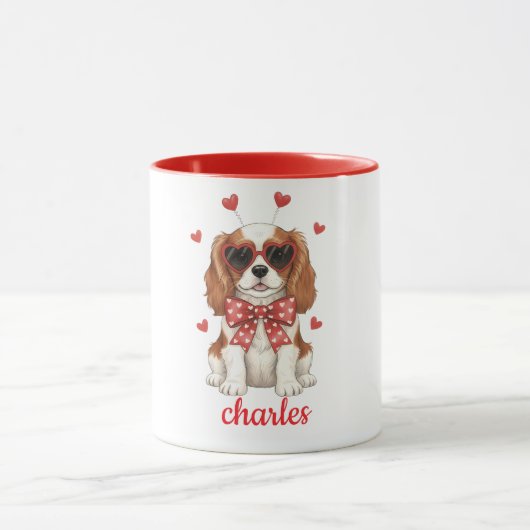 Cavalier King Charles dog mug Valentines day 2026 Mok (Midden)