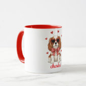 Cavalier King Charles dog mug Valentines day 2026 Mok (Voorkant links)