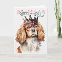 Cavalier King Charles Dog Queen voor een dag van d
