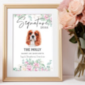 Cavalier King Charles Dog Signature Drink Sign Poster