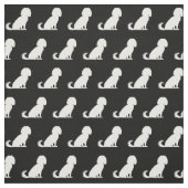 Cavalier King Charles Dog Silhouette Pet Stof (Swatch)