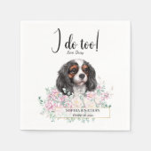 Cavalier King Charles Dog Wedding Cocktail Napkins Servet (Voorkant)