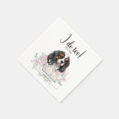 Cavalier King Charles Dog Wedding Cocktail Napkins Servet (Hoek)