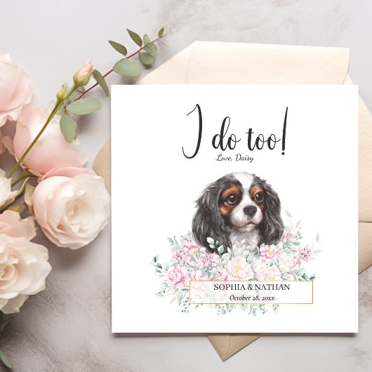 Cavalier King Charles Dog Wedding Cocktail Napkins Servet