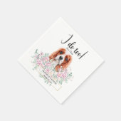 Cavalier King Charles Dog Wedding Cocktail Napkins Servet (Hoek)