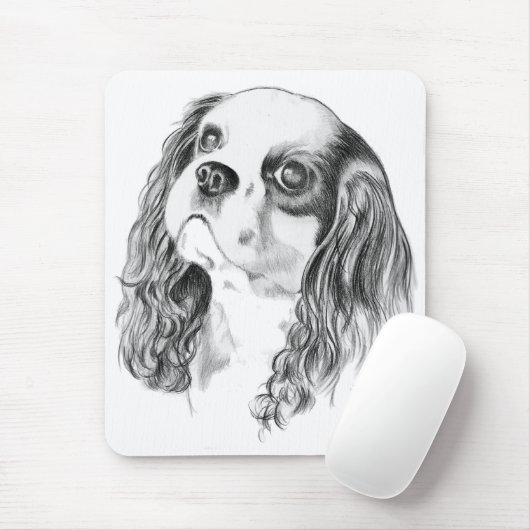 Cavalier King Charles Drawing Muismat (Met muis)