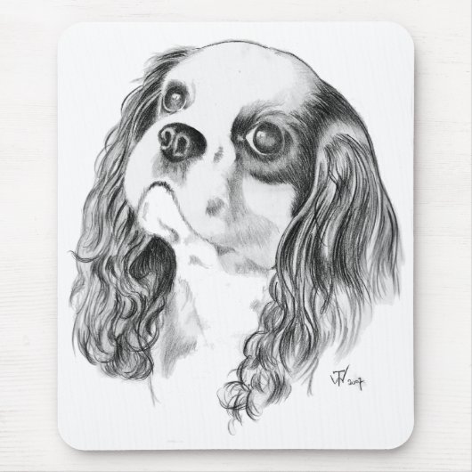 Cavalier King Charles Drawing Muismat (Voorkant)
