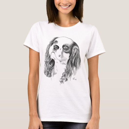 Cavalier King Charles Drawing T-shirt (Voorkant)