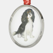 Cavalier King Charles - Driekleurig Metalen Ornament (Links)