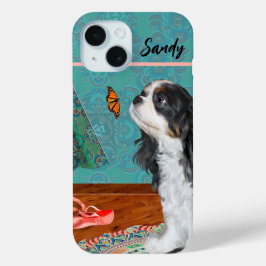 Cavalier King Charles, driekleurige telefoonhoes iPhone 15 Case
