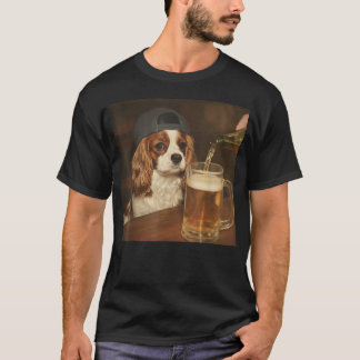 Cavalier King Charles Drinkt Bier Grappige Hond Me T-shirt