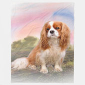 Cavalier King Charles fleece deken (Voorkant)