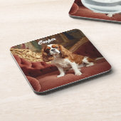 Cavalier King Charles Gepersonaliseerde Onderzette Bier Onderzetter (Linkerzijde)