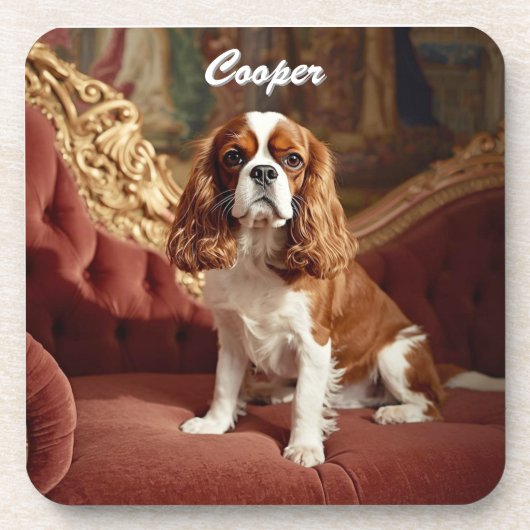 Cavalier King Charles Gepersonaliseerde Onderzette Bier Onderzetter (Voorkant)