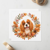 Cavalier King Charles Herfst Notitiekaartje (Voorkant / Achterkant in situ)
