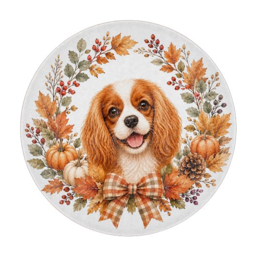 Cavalier King Charles Herfst Snijplank (Voorkant)