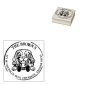 Cavalier King Charles Hond Familie Retouradres Rubberstempel (Gestempeld)