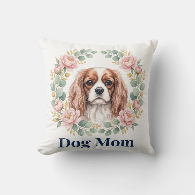 Cavalier King Charles Hondenmoeder Kussen (Voorkant)