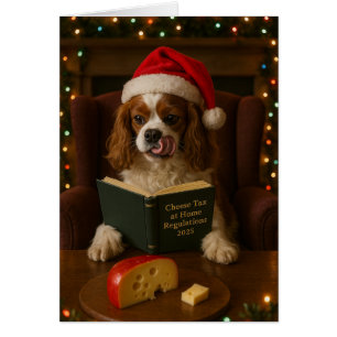 Cavalier King Charles 'Kaasbelasting' Kerstkaart