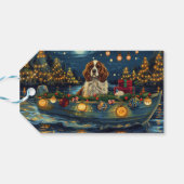 Cavalier King Charles Kerst Feestelijke reis Cadeaulabel (Achterkant Horizontaal)