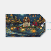 Cavalier King Charles Kerst Feestelijke reis Cadeaulabel (Voorkant (Horizontaal))