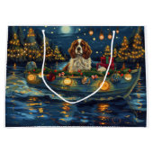 Cavalier King Charles Kerst Feestelijke reis Groot Cadeauzakje (Voorkant)