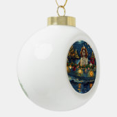 Cavalier King Charles Kerst Feestelijke reis Keramische Bal Ornament (Links)