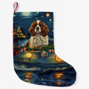 Cavalier King Charles Kerst Feestelijke reis Kleine Kerstsok