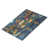 Cavalier King Charles Kerst Feestelijke reis Notitieblok (Schuin)