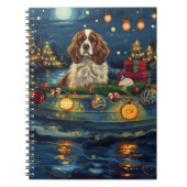 Cavalier King Charles Kerst Feestelijke reis Notitieboek (Voorkant)
