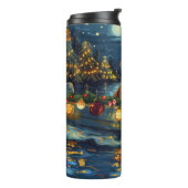 Cavalier King Charles Kerst Feestelijke reis Thermosbeker (Gedraaid links)