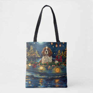 Cavalier King Charles Kerst Feestelijke reis Tote Bag