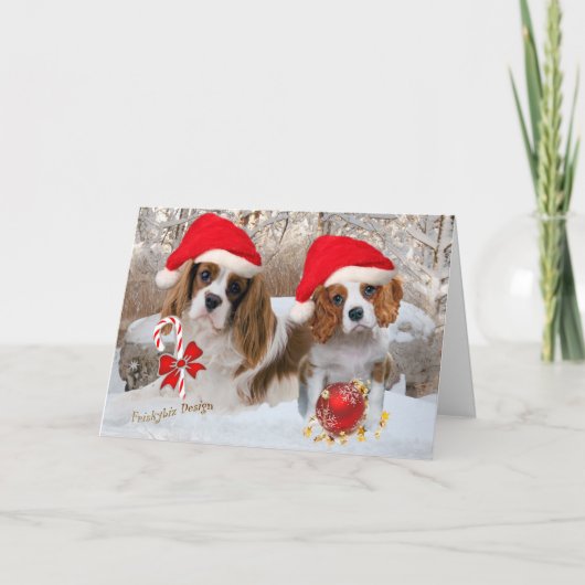 Cavalier King Charles kerstdag Feestdagen Kaart (Voorkant)