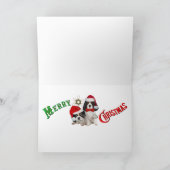 Cavalier King Charles Kerstmis Naughty of Nice Feestdagen Kaart (Binnen)