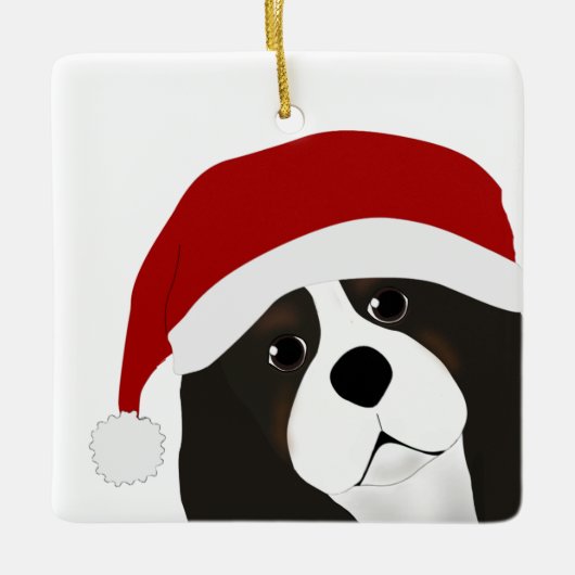 Cavalier King charles kerstversiering Keramisch Ornament (Voorkant)