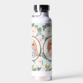 Cavalier King Charles klassieke bloemen achtergron Waterfles (Rechts)