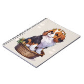 Cavalier King Charles mand met bloemkroon Notitieboek (Linkerzijde)