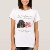 Cavalier King Charles Met Rozen Persoonlijke Stalk T-shirt (Voorkant)