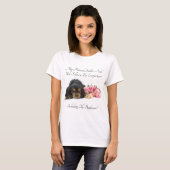 Cavalier King Charles Met Rozen Persoonlijke Stalk T-shirt (Voorkant volledig)