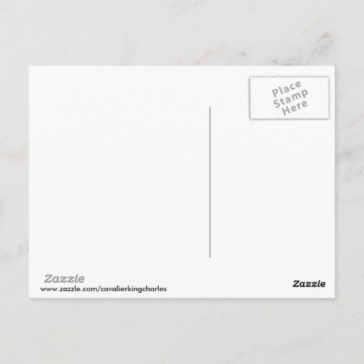 Cavalier King Charles met Snowflakes Briefkaart (Achterkant)