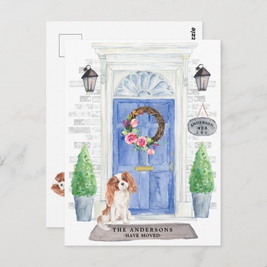 Cavalier King Charles Moving Announcement Briefkaa Briefkaart (Voorkant / Achterkant)