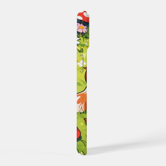 Cavalier King Charles Pastel bloemen veld iPhone 15 Case (Rechterkant)