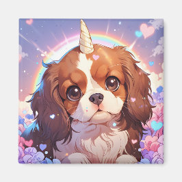 Cavalier King Charles Pastel Eenhoorn Regenbooghem Magneet