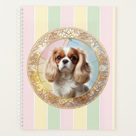 Cavalier King Charles Pastel Golden Glas in lood Planner