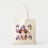 Cavalier King Charles pastel heks pet Halloween Tote Bag (Voorkant)
