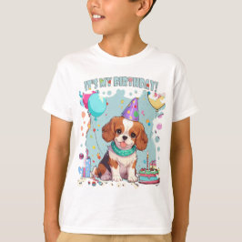 Cavalier King Charles Pastel Het is mijn verjaarda T-shirt