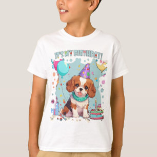 Cavalier King Charles Pastel Het is mijn verjaarda T-shirt