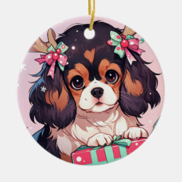Cavalier King Charles Pastel kerstcadeaus Keramisch Ornament