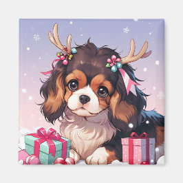 Cavalier King Charles Pastel kerstcadeaus Magneet