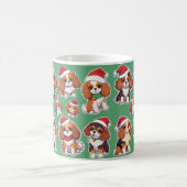 Cavalier King Charles Pastel kerstpatroon Koffiemok (Center)